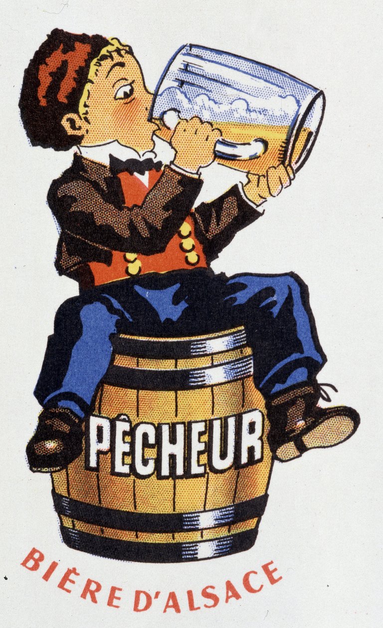 Reklama piwa Alzacja „Rybak”. autorstwa French School