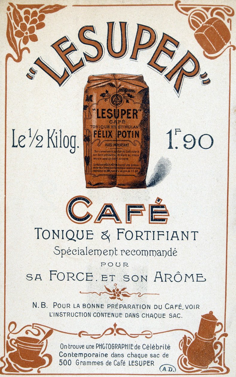 Reklama kawy Lesuper, XX wiek autorstwa French School