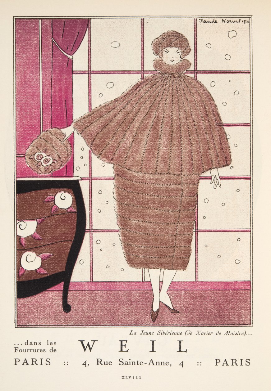 Reklama "Weil", z Gazette de Bon Ton, wyd. 1920 (druk szablonowy) autorstwa French School