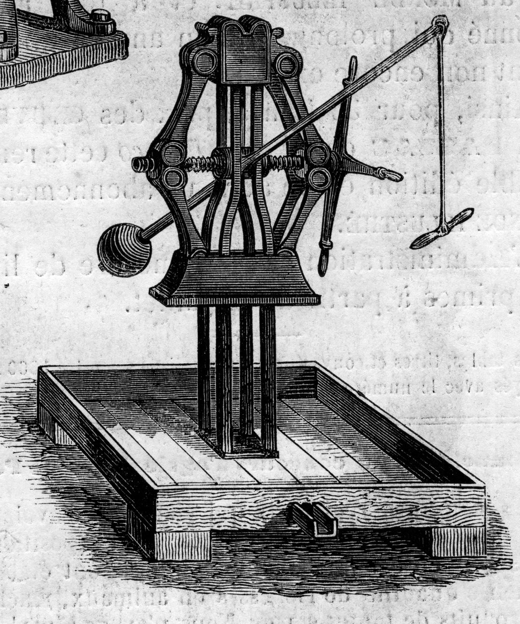 Maszyna rolnicza: prasa prezentowana na Wystawie Rolniczej 1860 w Paryżu. Grawerowanie w „”Le Monde Illustré””n°168 z 30 czerwca autorstwa French School