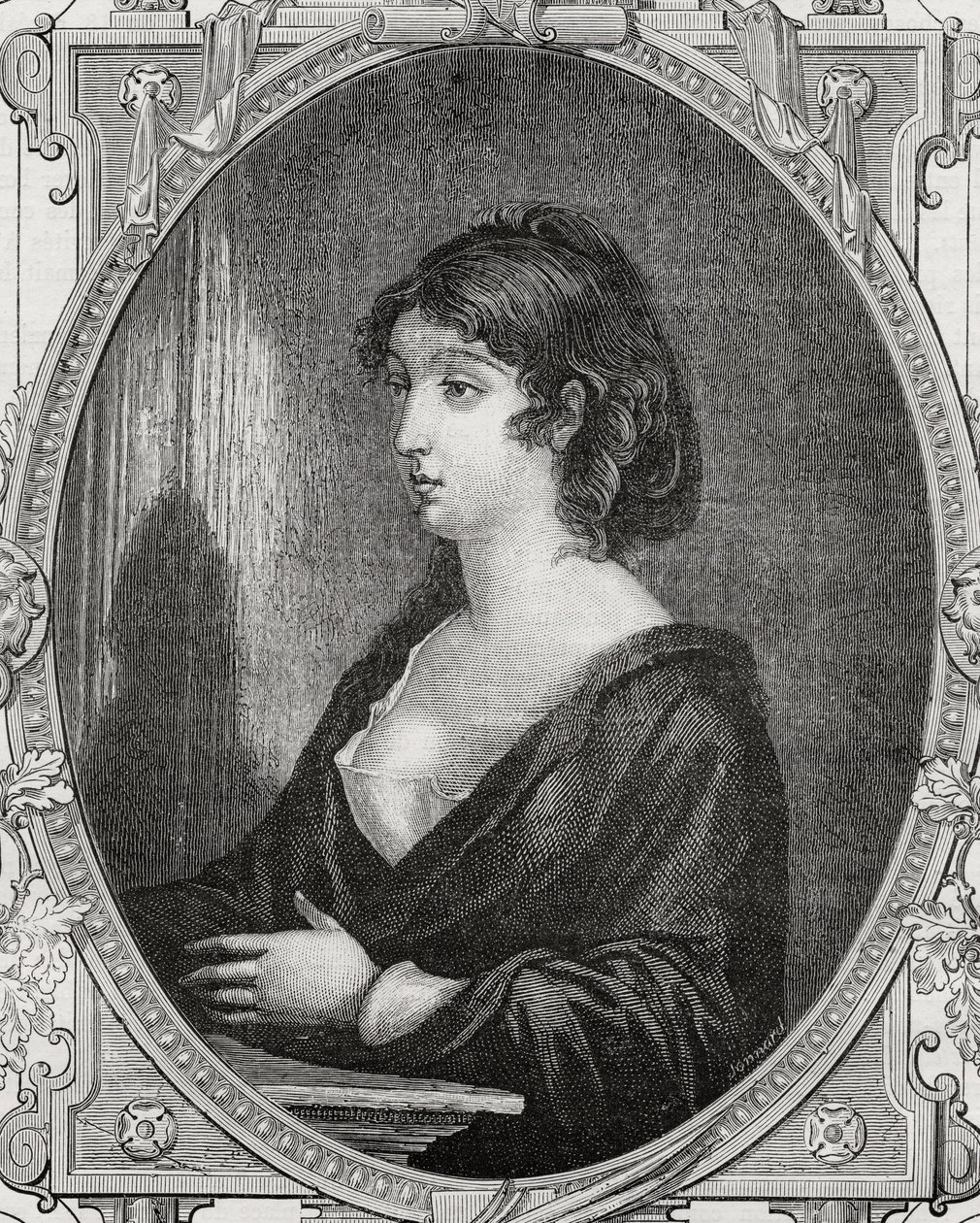 Aimee Cecile Renault (1774-94) grawerowane przez Pannemakera według Ramberta, z „Histoire de la Revolution Francaise” Louisa Blanca (1811-82) autorstwa French School