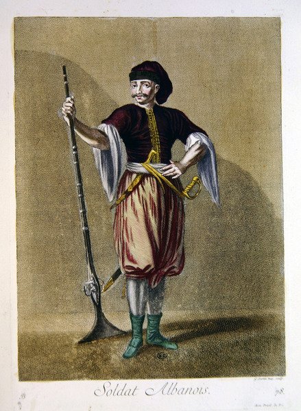 Albański żołnierz, z „Recueil d