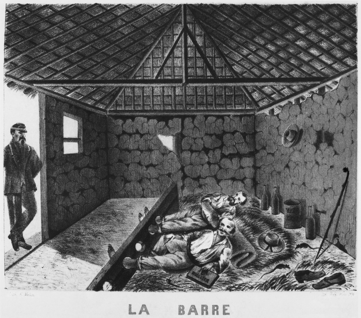Album Isle of Pines, bar, kara deportowanych, 1878-79 autorstwa French School