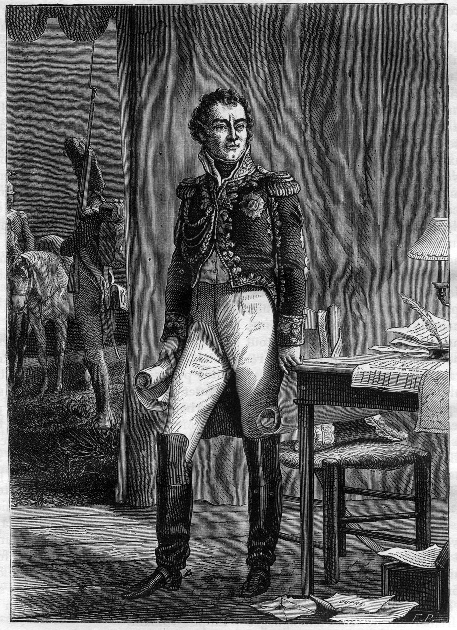 Alexandre Berthier (1753-1815), książę Neuchatel i marszałek Francji (rycina) - Portret Louisa Alexandre (Louis-Alexandre) Berthier (1753-1815), księcia Neuchatel, marszałka Francji - w „Histoire de l