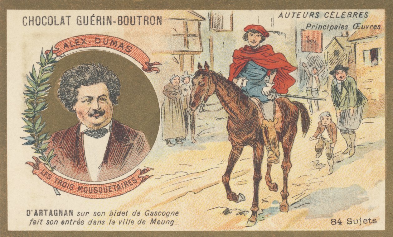 Alexandre Dumas (1802-1870), francuski pisarz, autor powieści „Trois muszkieterowie”, (1844) autorstwa French School