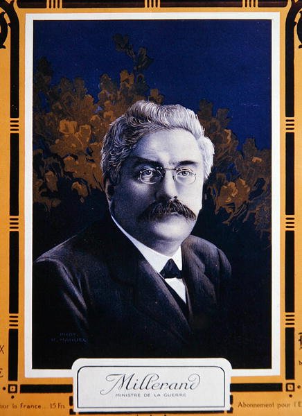 Alexandre Millerand jako minister wojny w 1915 (kolor lito) autorstwa French School