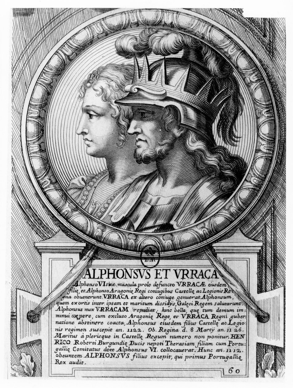 Alfonso I, Wojownik i Urraca (rycina) autorstwa French School