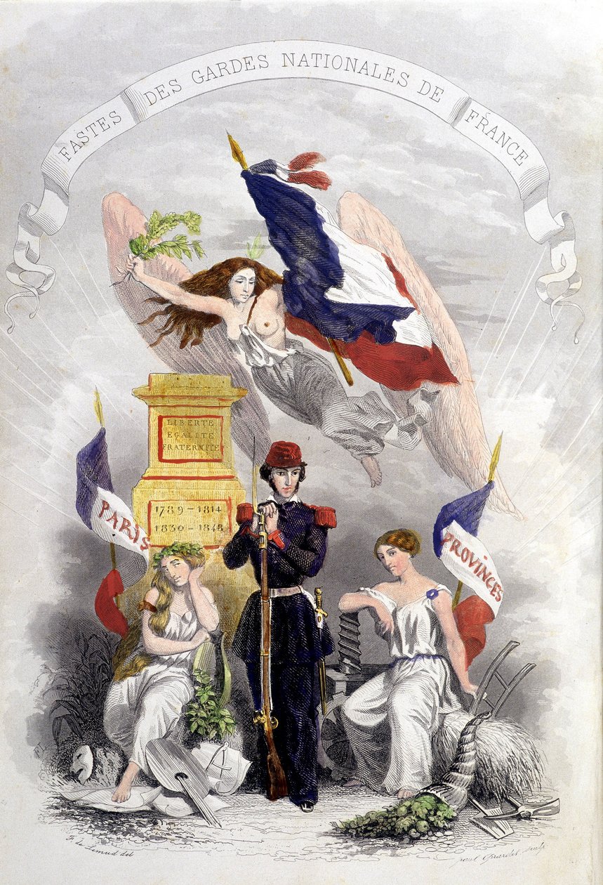 Alegoria Rewolucji Francuskich autorstwa French School