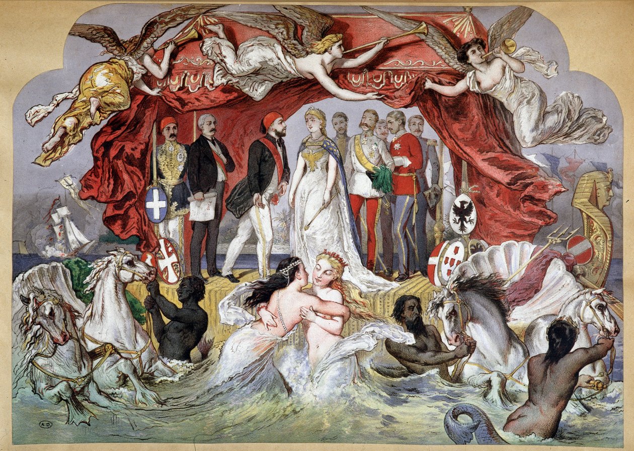 Alegoria inauguracji Kanału Sueskiego w dniu 17.11.1869 autorstwa French School