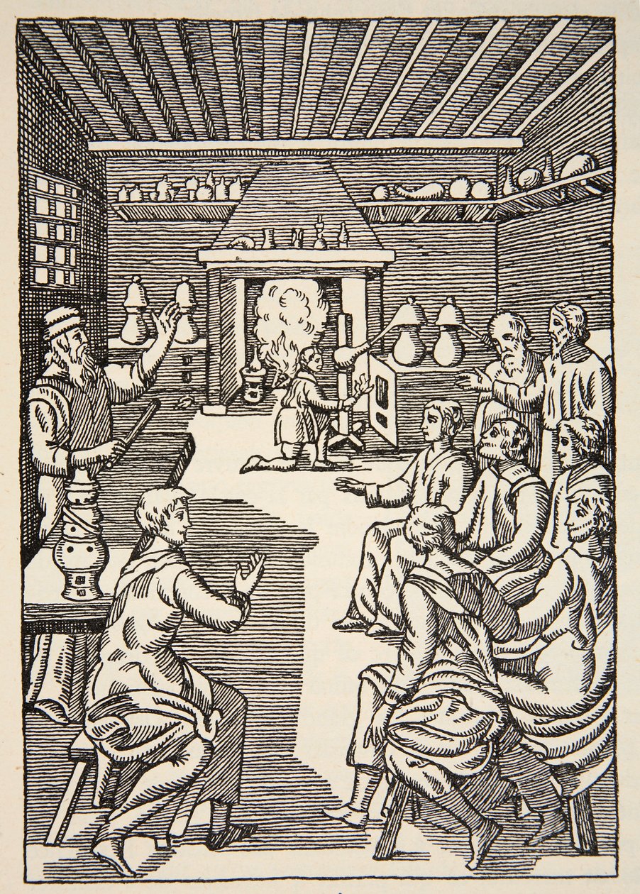 Lekcja alchemii w XIV wieku, kopia Borisa Mestchersky