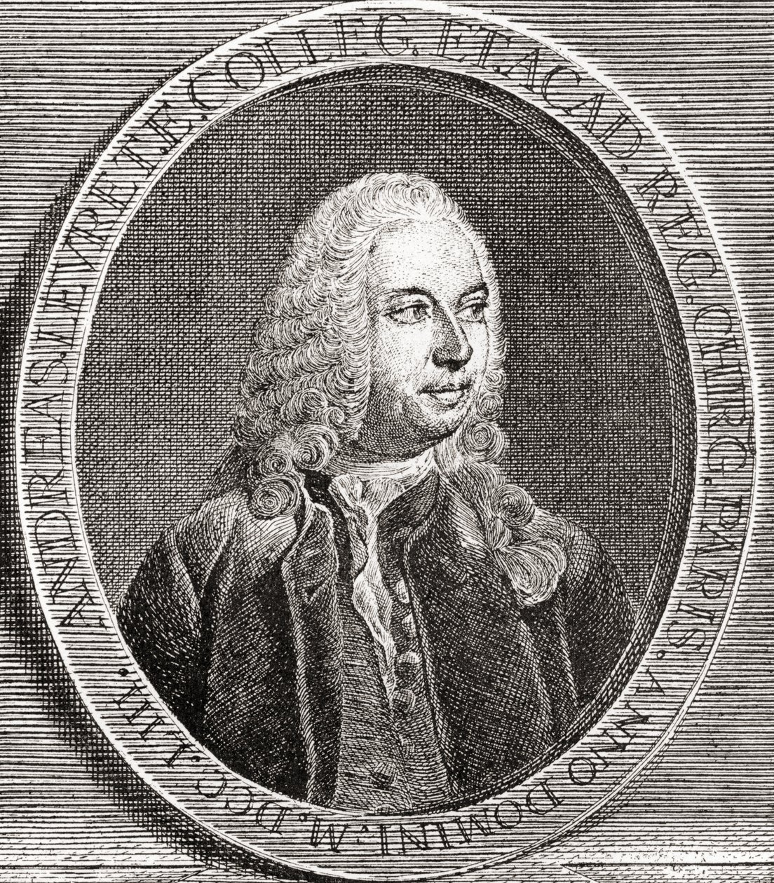 André Levret, 1703 1780. Francuski położnik. Z Les Heures Libres opublikowanego w 1908 roku. autorstwa French School