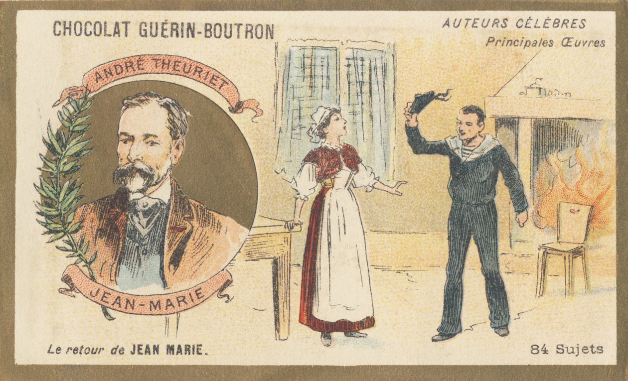 André Theuriet (1833-1907), francuski poeta, powieściopisarz i dramaturg, autor "Jean-Marie", dramat (1872) autorstwa French School
