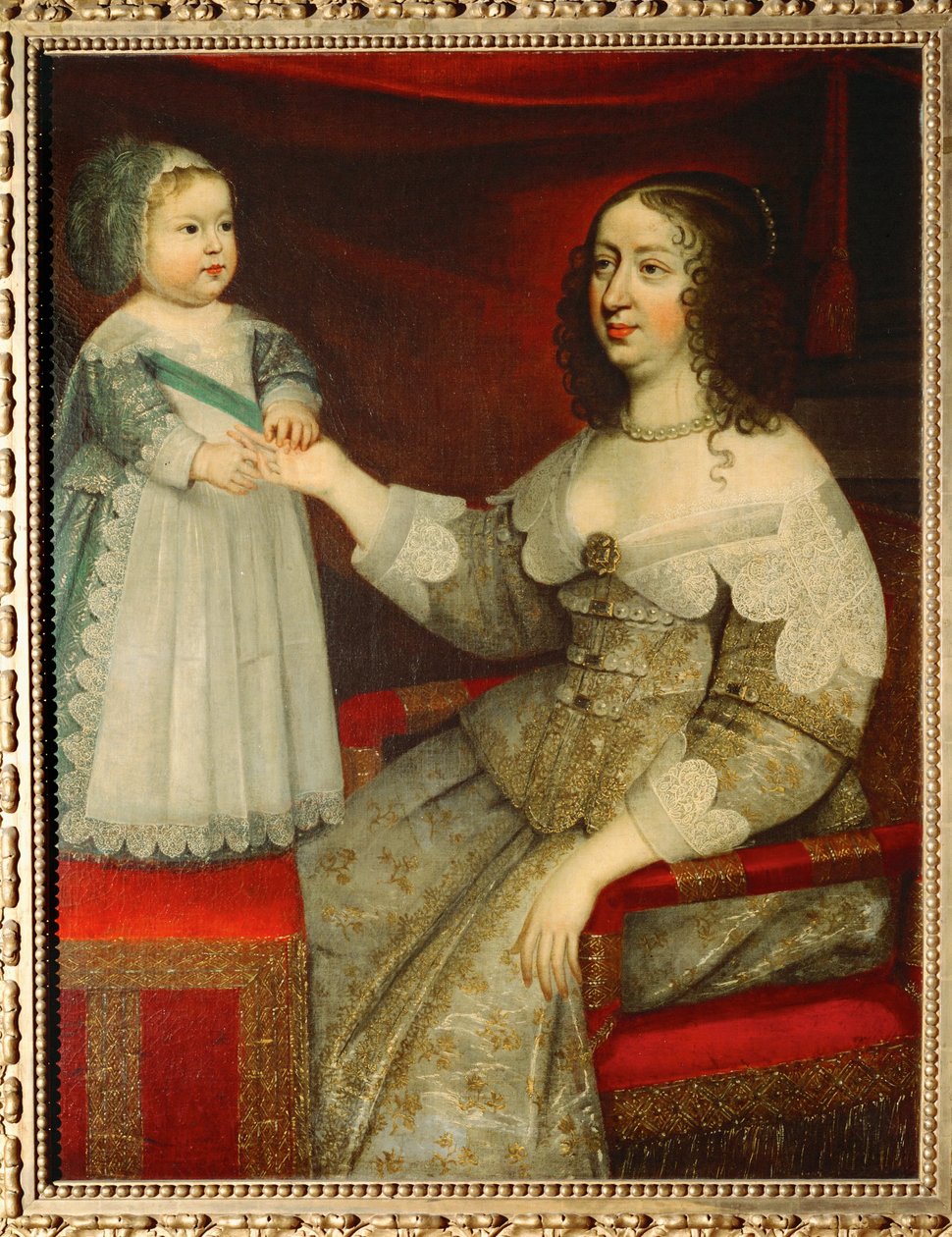 Anna Austriaczka i Ludwik XIV ... (obraz na płótnie) autorstwa French School