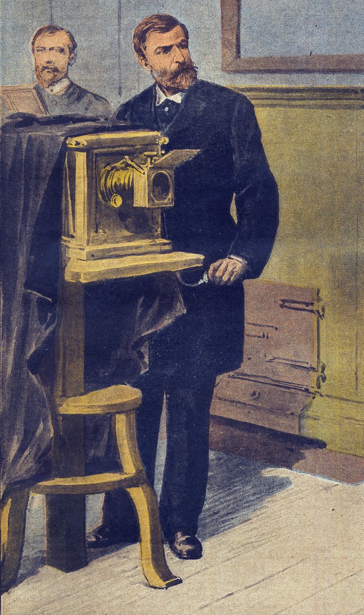 Antropometria - Alphonse Bertillon (1853-1914) ilustracja z „Le Petit Journal” maj 1899 (rycina) autorstwa French School