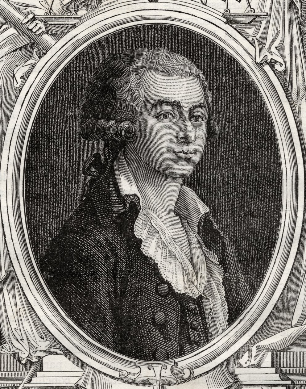 Antoine-Joseph Gorsas (1752-93) z „Histoire de la Revolution Francaise” Louisa Blanca (1811-82) (rycina) autorstwa French School