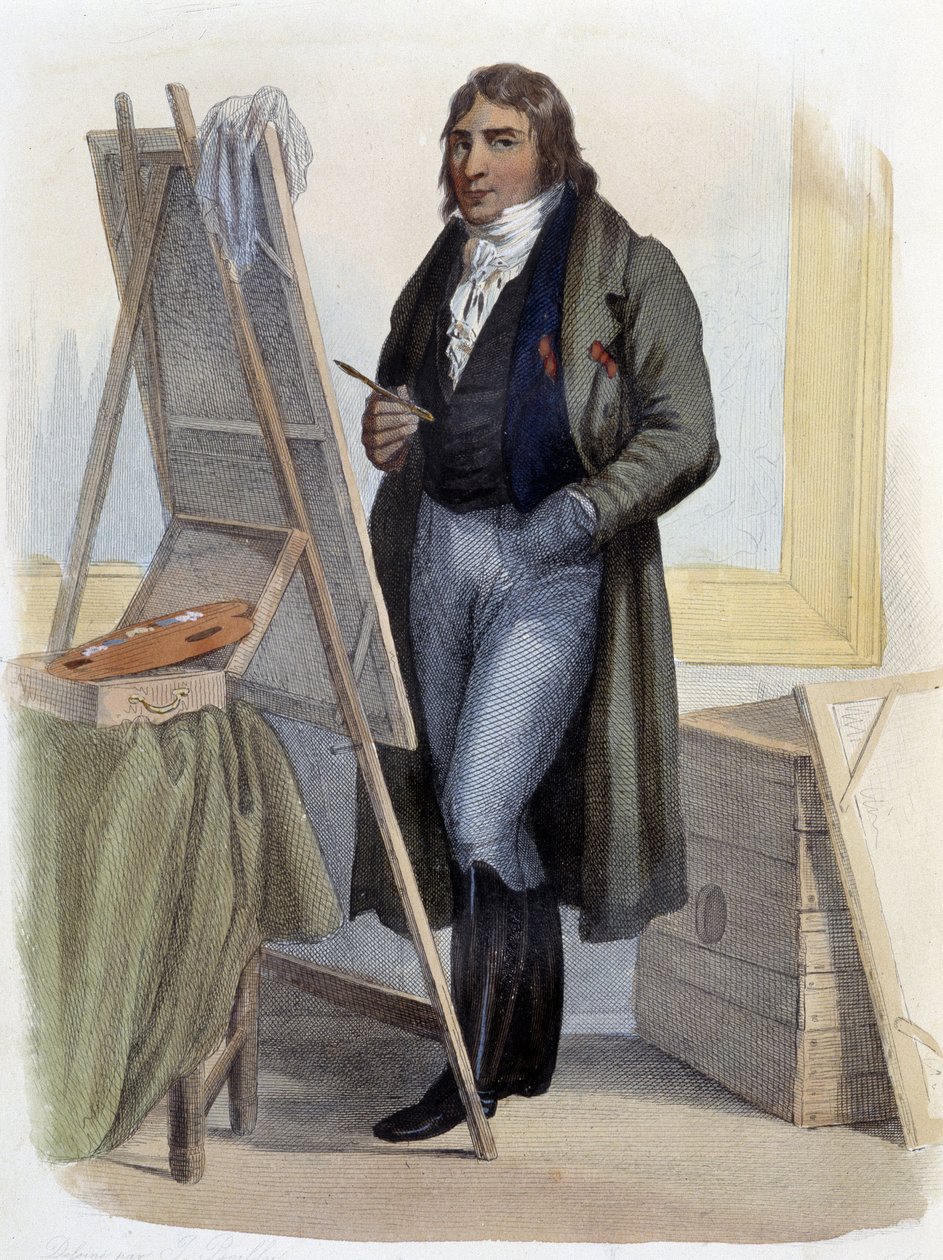 Antoine Jean Gros, malarz neoklasyczny (1771-1835) - w „Plutarchu francuskim” Mennechet, Paryż autorstwa French School