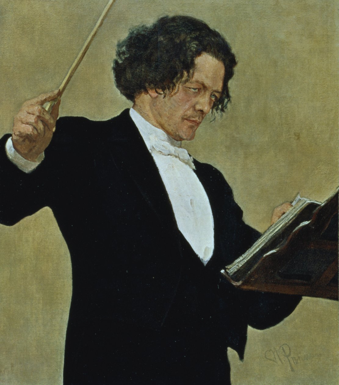 Anton Rubinstein (1829-94) Dyrygent autorstwa French School