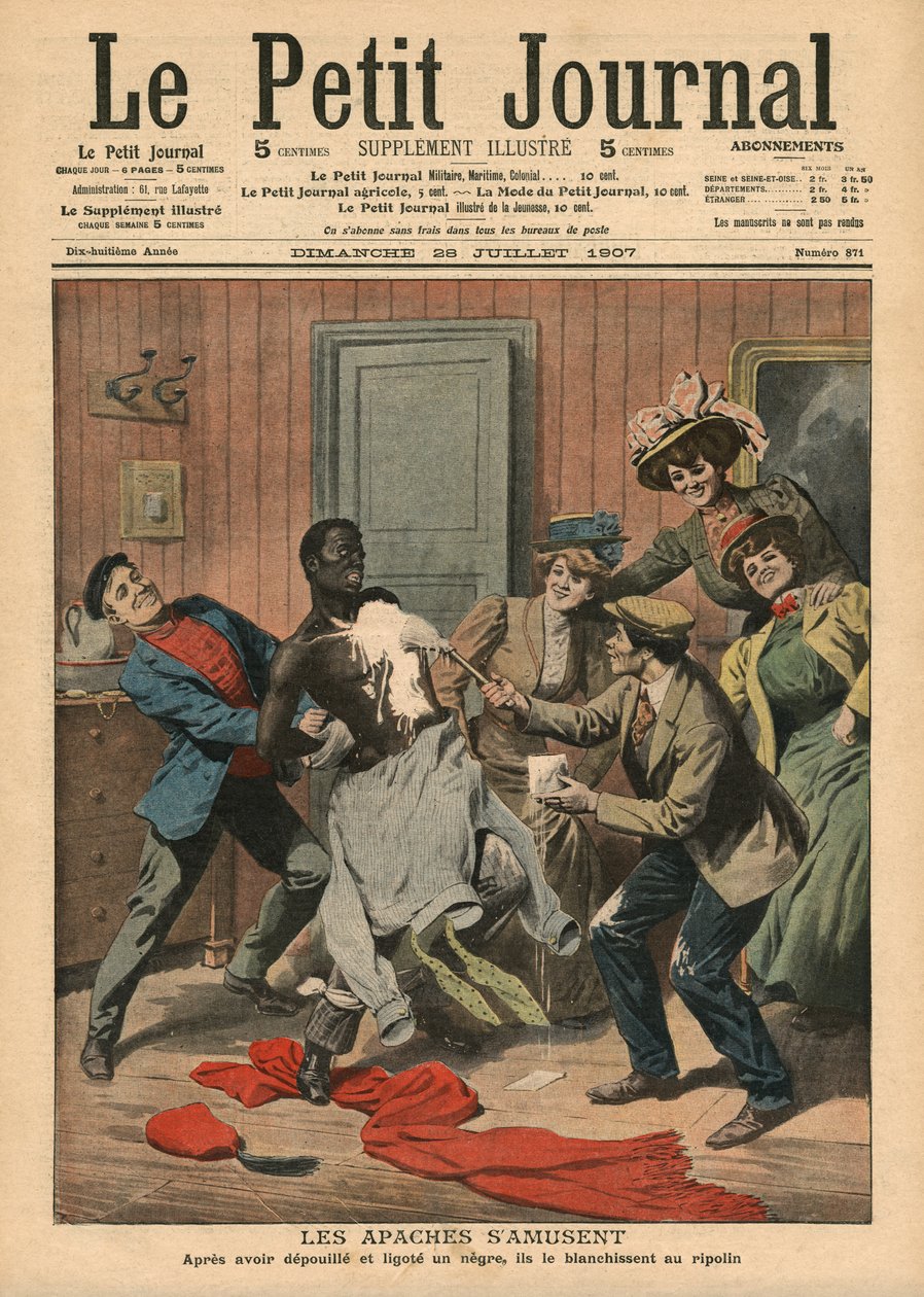Zabawa Apaczów, ilustracja z „Le Petit Journal”, dodatek ilustr., 28 lipca 1907 r. autorstwa French School