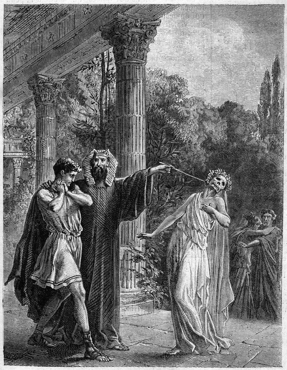 Apoloniusz do Koryntu. W „Historii magii nadprzyrodzonego świata i Fatality w czasie i narodach” red. Furne Jouvet et et Cie (1869). autorstwa French School