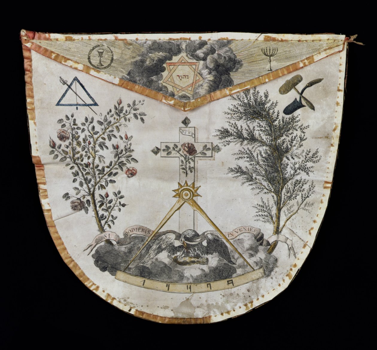 Fartuch Mistrza Zakonu Rose-Croix (skórzany) autorstwa French School
