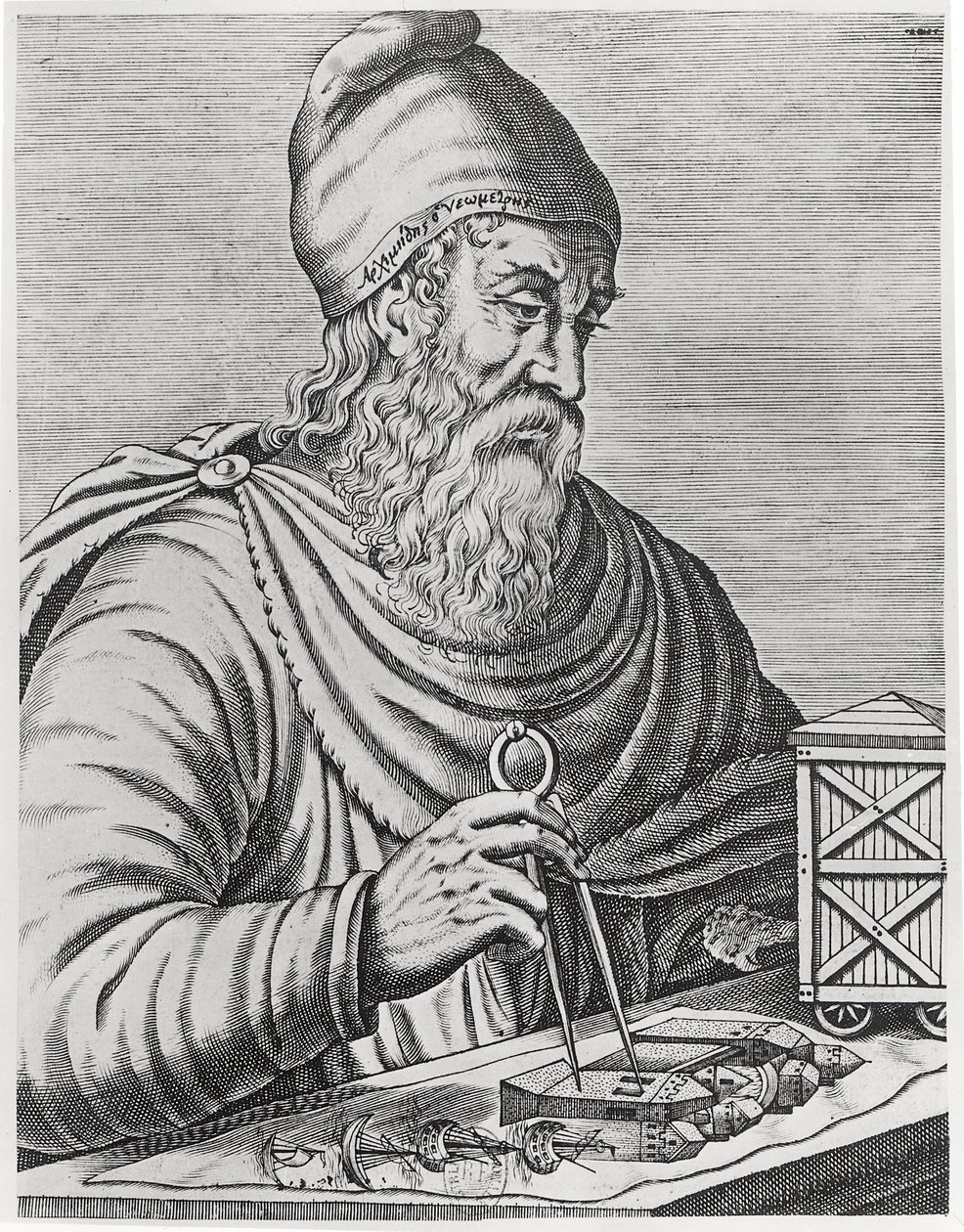 Archimedes (287-212 pne) autorstwa French School