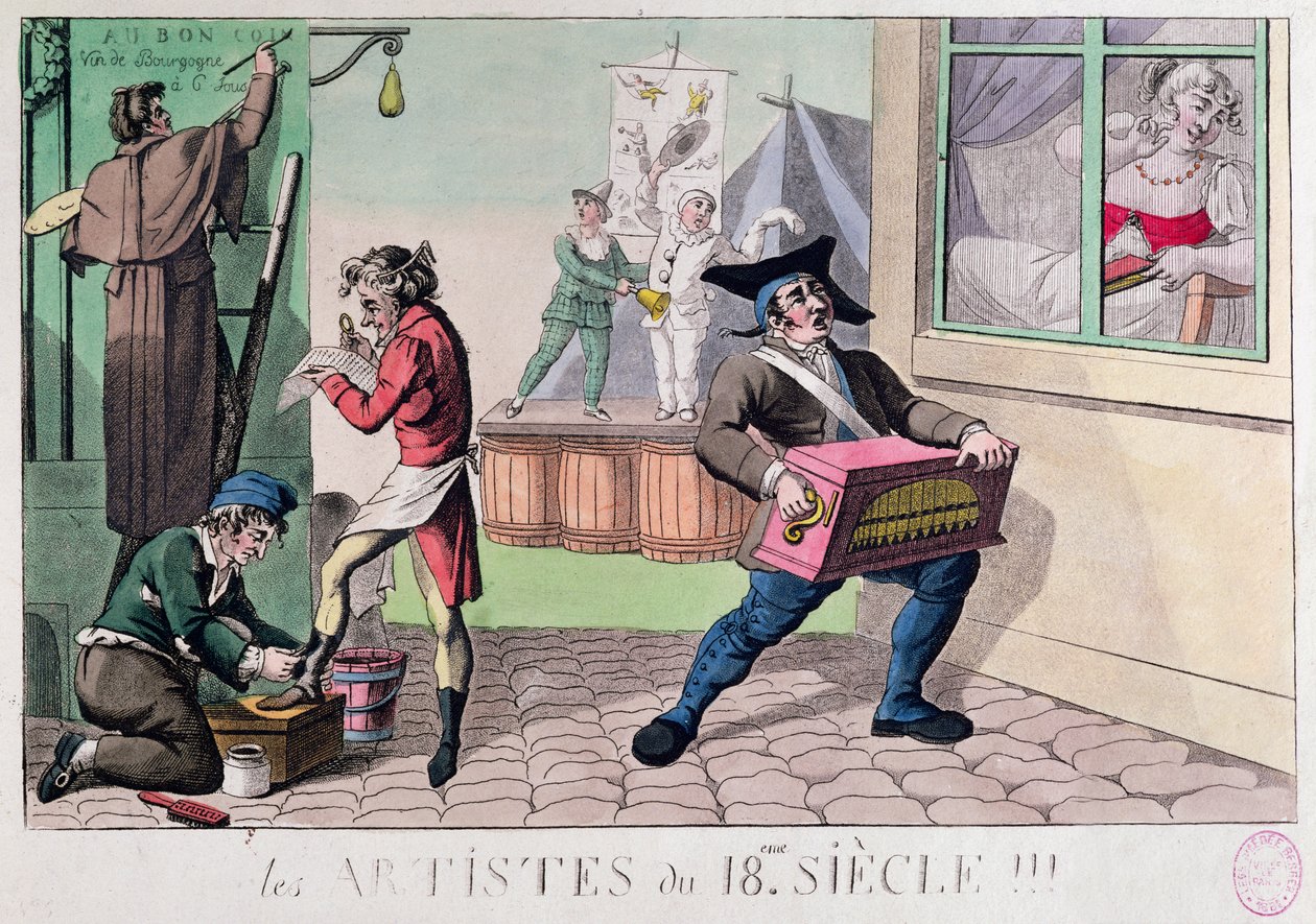 Artyści XVIII wieku autorstwa French School
