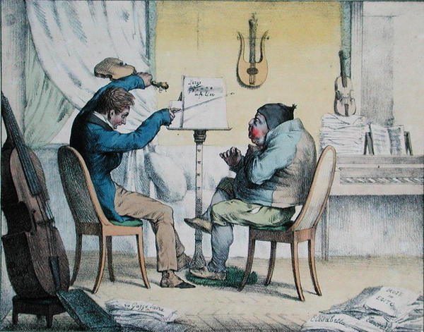 Astma, karykatura z „Album Comique de Pathologie Pittoresque”, wydanej w Paryżu autorstwa French School