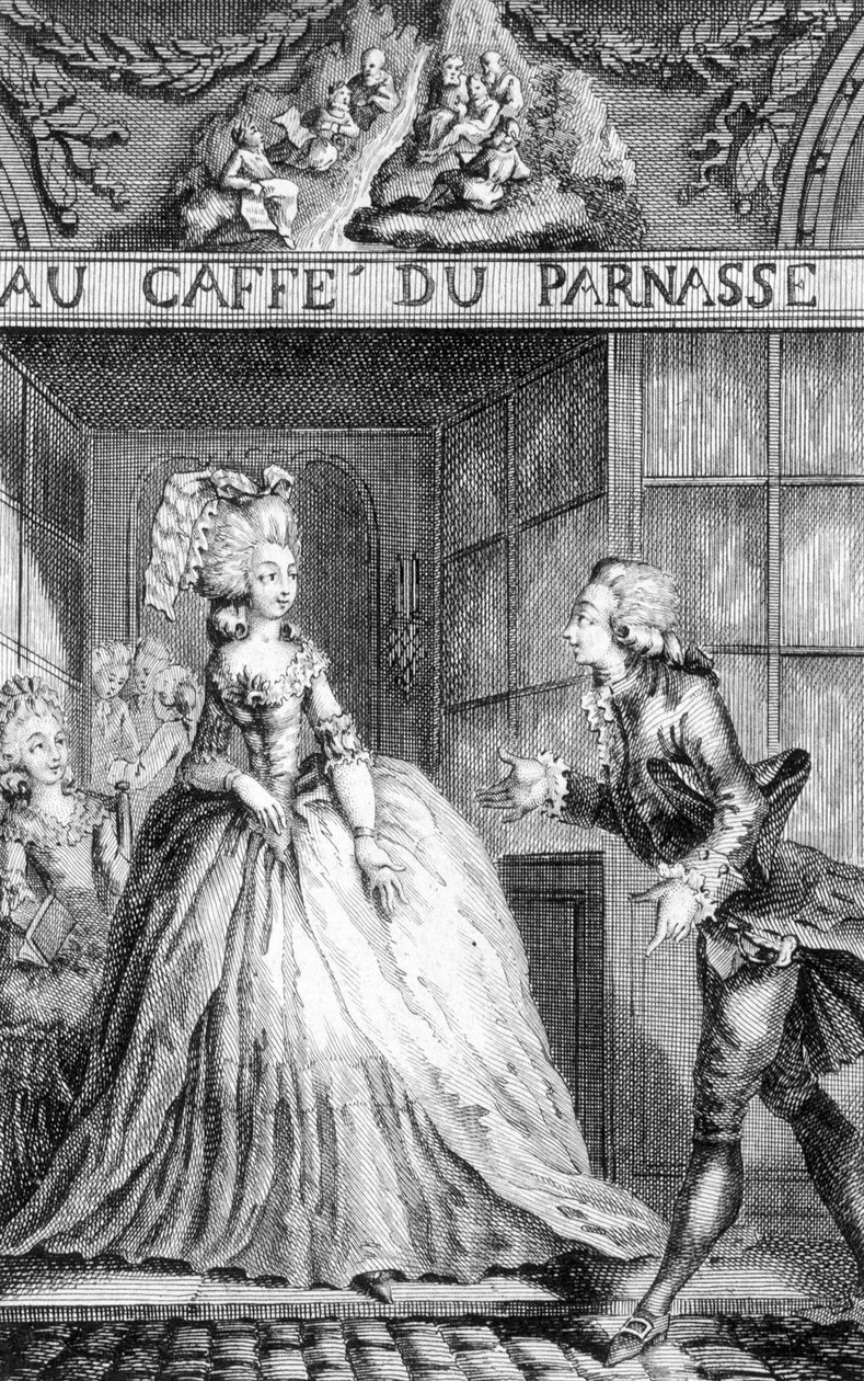 W Café du Parnassus autorstwa French School