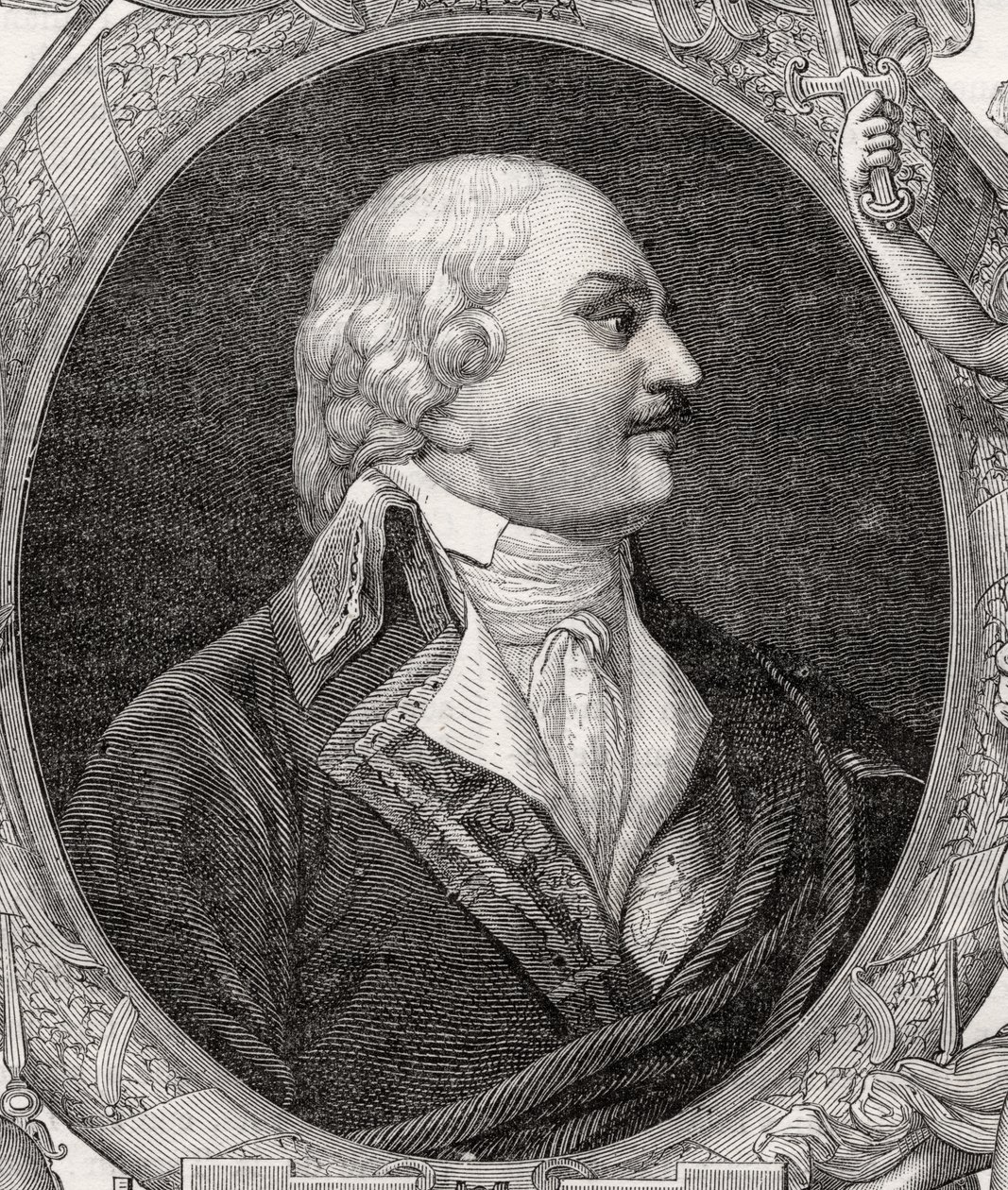 Auguste-Henri-Marie-Picot, markiz de Dampierre, grawerowane przez Stephane Pannemakera (1847-1930) z „Histoire de la Revolution Francaise” Louisa Blanca (1811-82) autorstwa French School