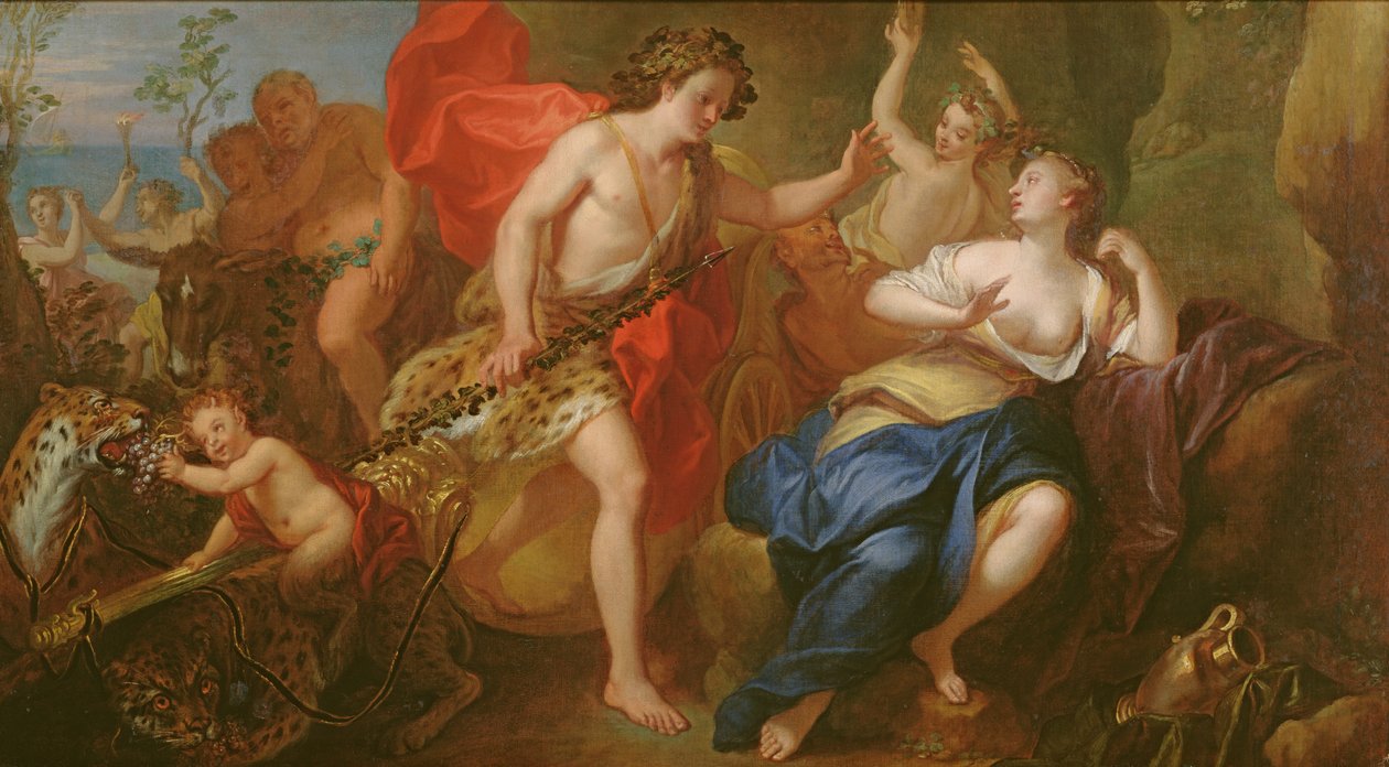 Bachus i Ariadna autorstwa French School