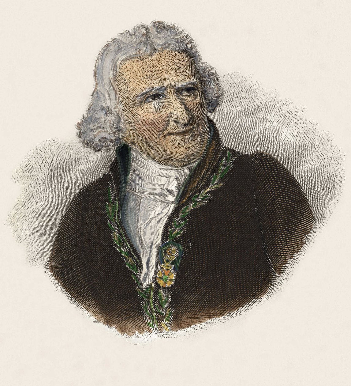 Baron Antoine Augustin Parmentier (1737-1813), francuski farmaceuta, dietetyk i agronom. w „Portretach pożytecznych mężczyzn” autorstwa French School