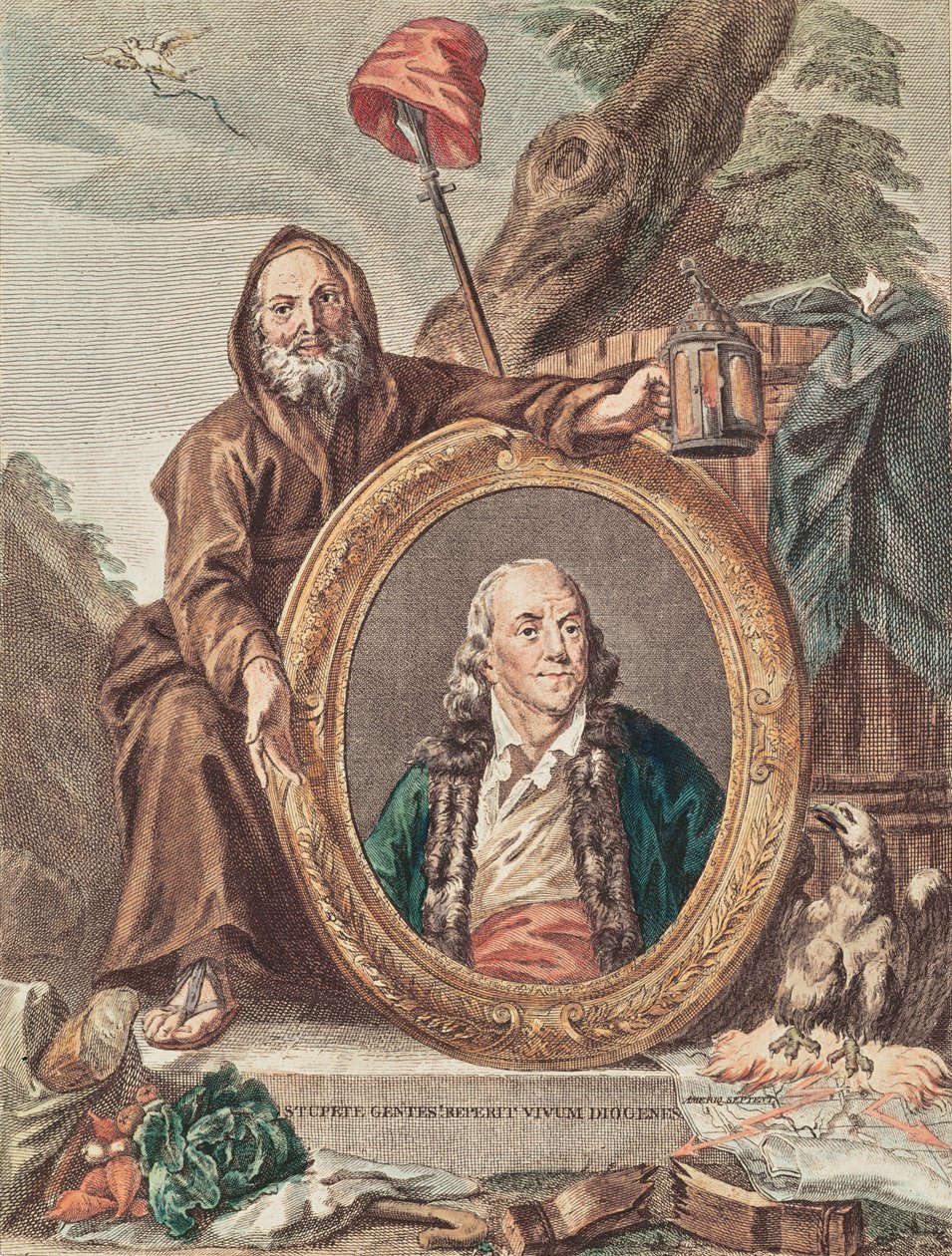 Benjamin Franklin (1706-90) autorstwa French School