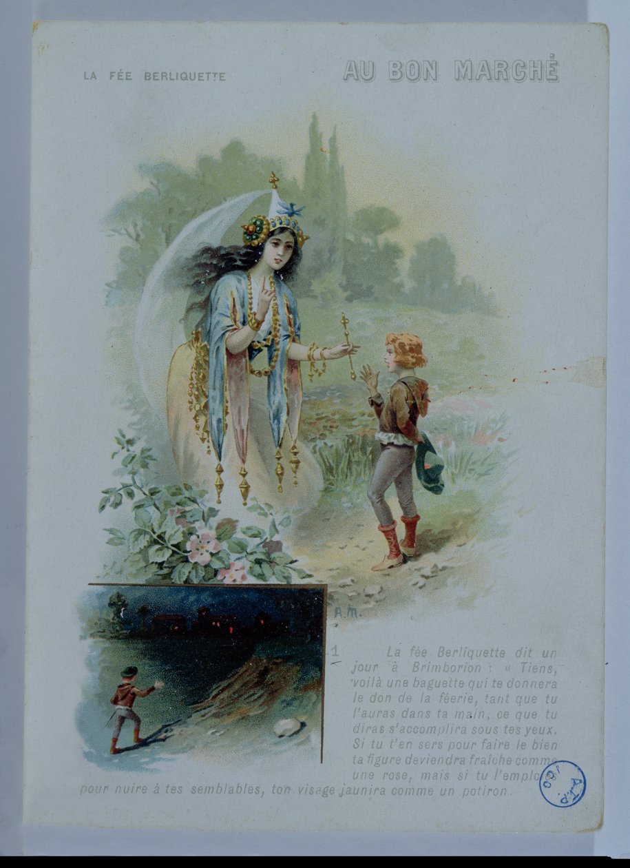 Wróżka Berliquette, reklama Le Bon Marche, ok. 1900 autorstwa French School