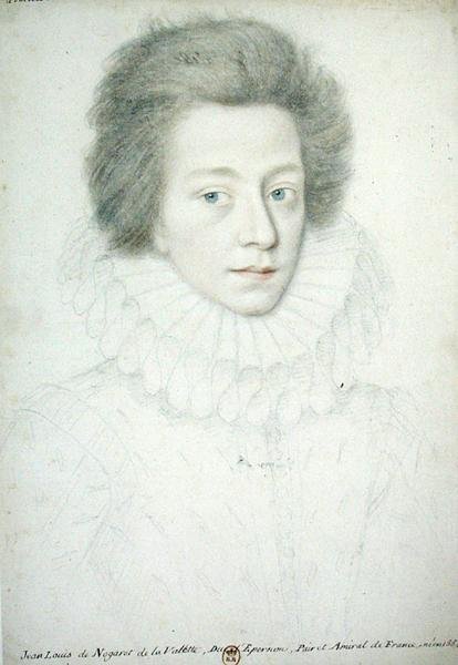 Bernard de Nogaret de La Vallette (1592-1661) książę Epernon (ołówek na papierze) autorstwa French School