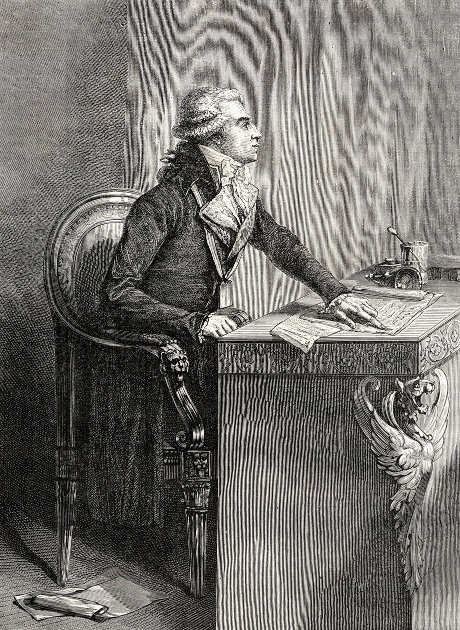 Bertrand Barere de Vieuzac, z „Histoire de la Revolution Francaise” Louisa Blanca (1811-82) autorstwa French School