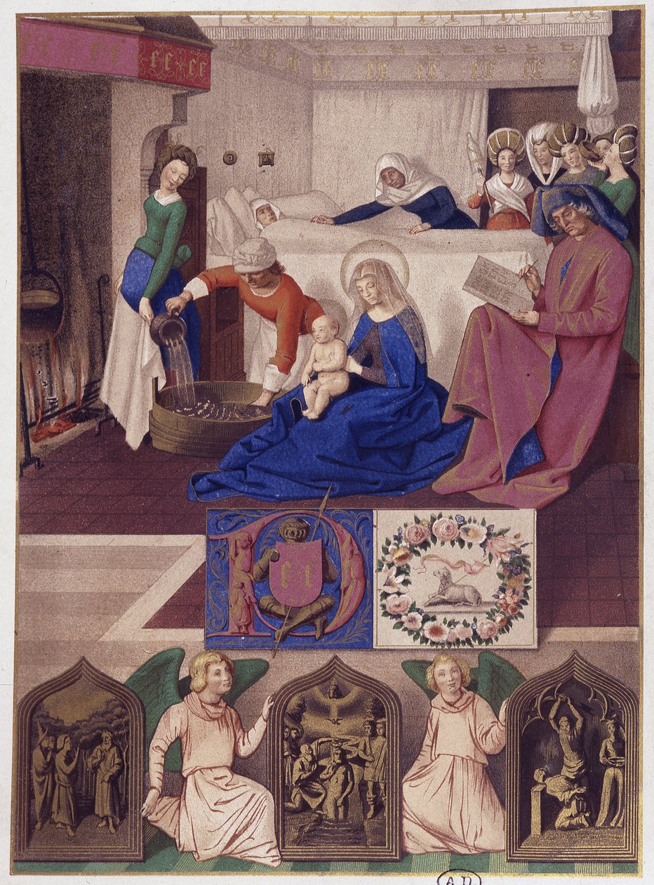Narodziny św. Jana Chrzciciela (wnętrze), po malowaniu Francja XV wiek. autorstwa French School