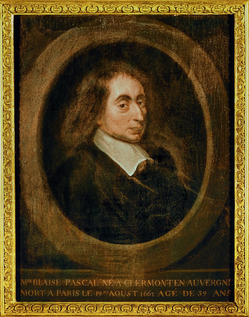 Blaise Pascal ... (olej na płótnie) autorstwa French School