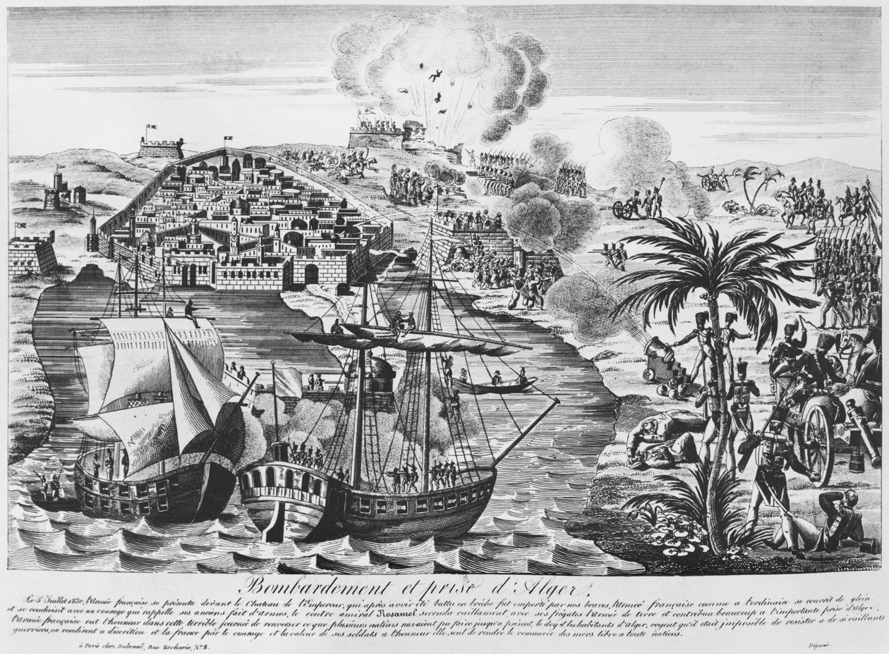 Bombardowanie i zdobycie Algieru 5 lipca 1830, 1830 autorstwa French School