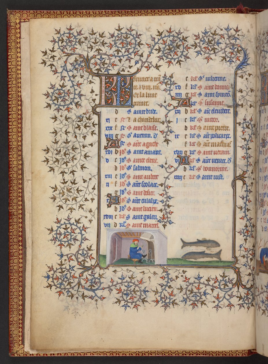 Księga godzin, dodaj MS 32454 f.2v, Francja autorstwa French School