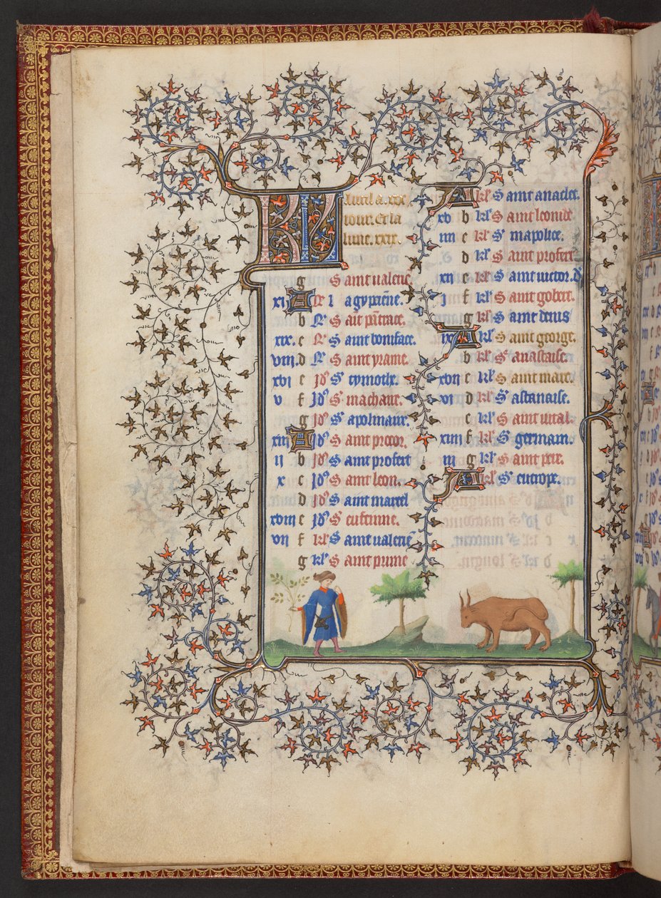 Księga godzin, dodaj MS 32454 f.3v, Francja autorstwa French School