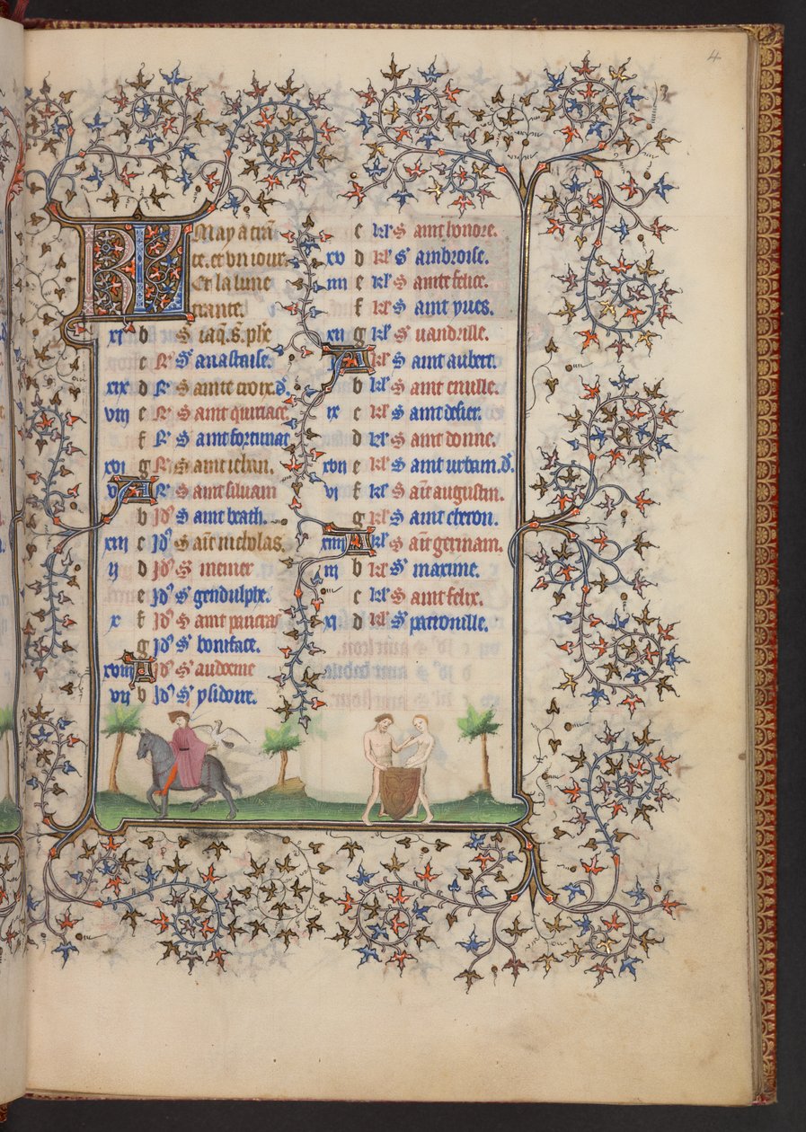 Księga godzin, dodaj MS 32454 f.4r, Francja autorstwa French School