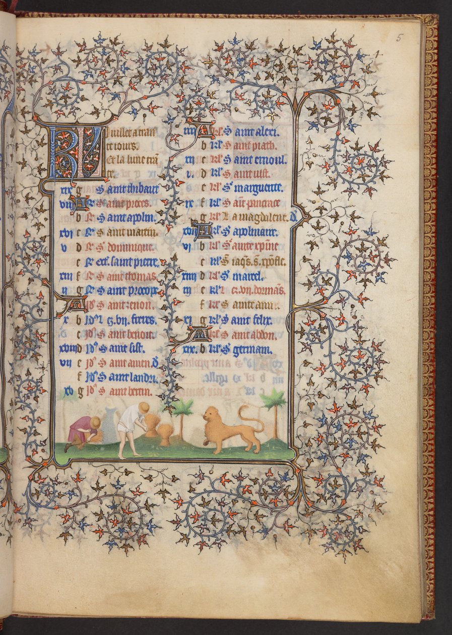 Księga godzin, dodaj MS 32454 f.5r, Francja autorstwa French School