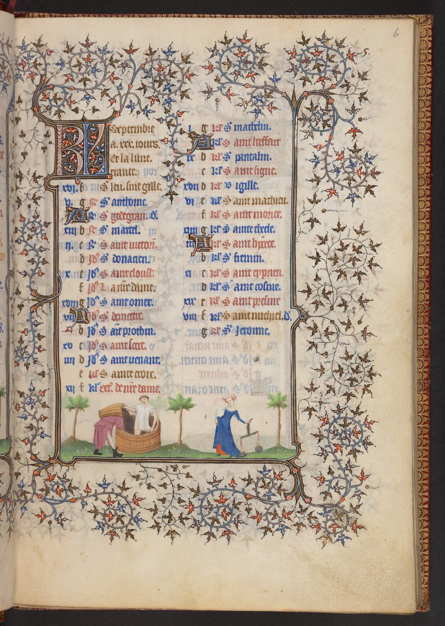 Księga godzin, dodaj MS 32454 f.6r, Francja autorstwa French School