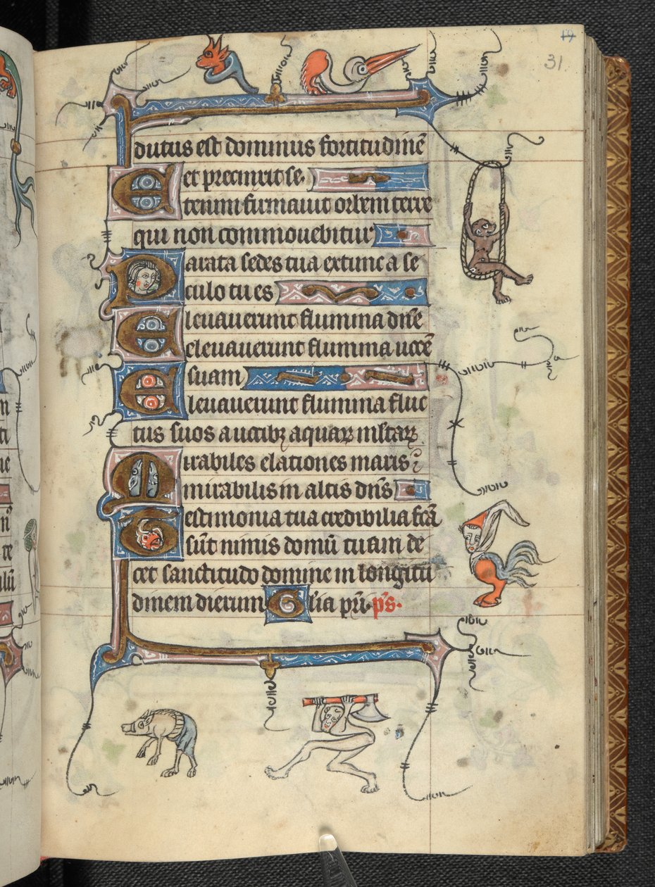 Księga godzin, użycie St Omer, Add MS 36684, f.31r, c.1318-25 (welin) autorstwa French School