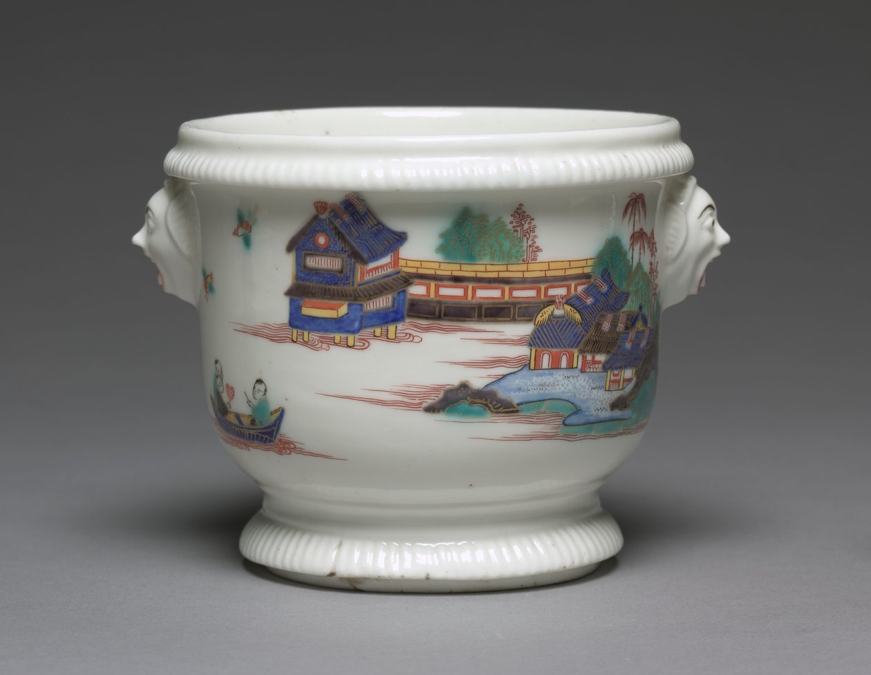 Chłodziarka do butelek, wyprodukowana przez Saint Cloud Porcelain Factory, Francja, c.1725-1735 autorstwa French School