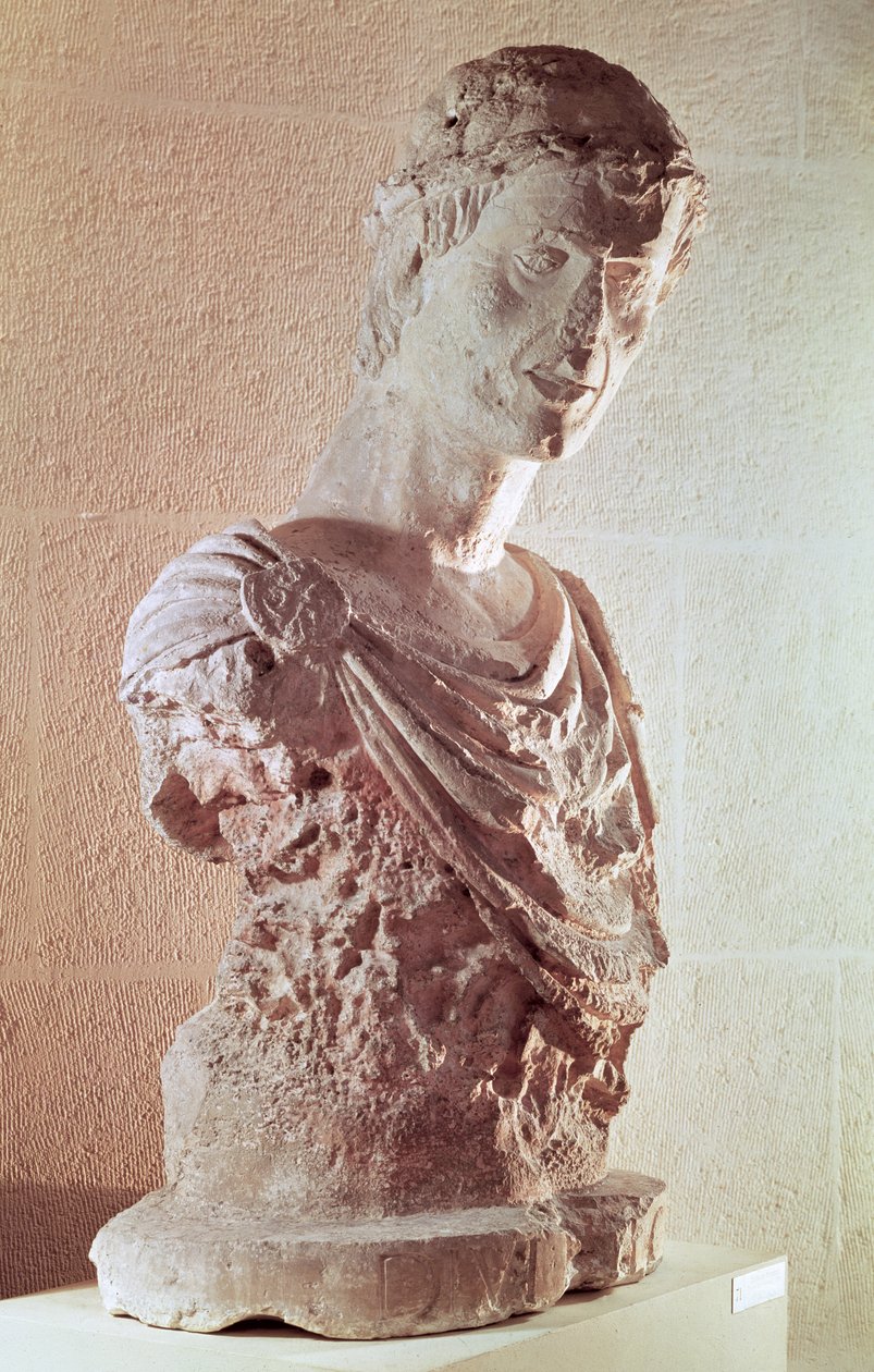 Popiersie cesarza Fryderyka II (1194-1250) (wapień) autorstwa French School