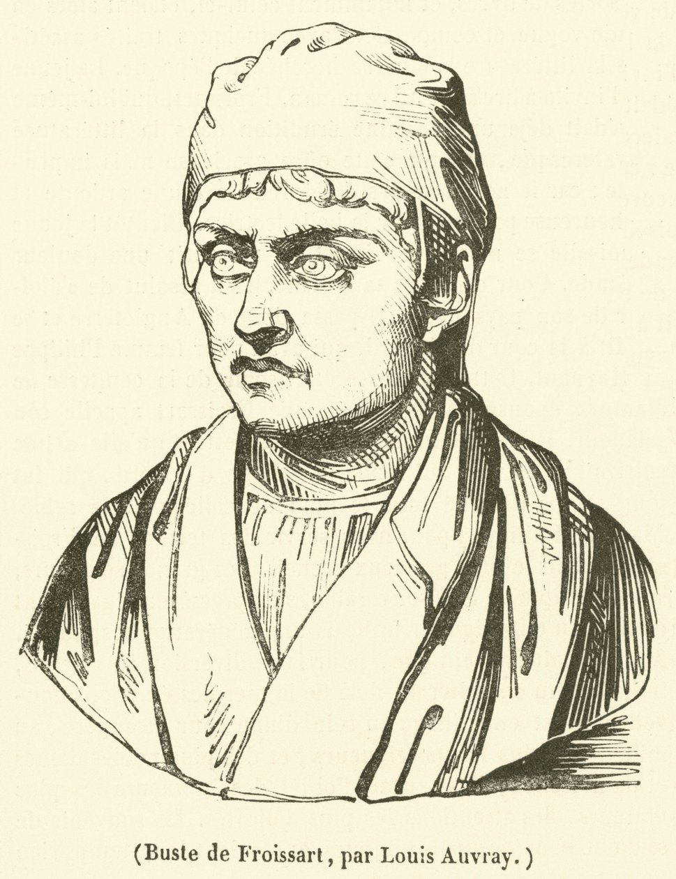 Popiersie Froissarta (rycina) autorstwa French School