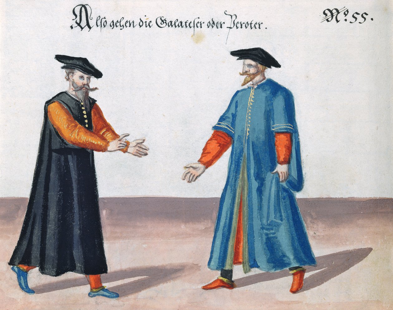 Cesarz bizantyjski, z „Le Costume Historique” A. Racineta (kolor lito) autorstwa French School