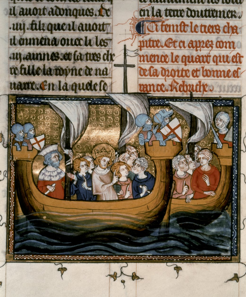 VII KRUCJATA: Ludwik IX wyrusza na VII wyprawę krzyżową (1248-54). autorstwa French School