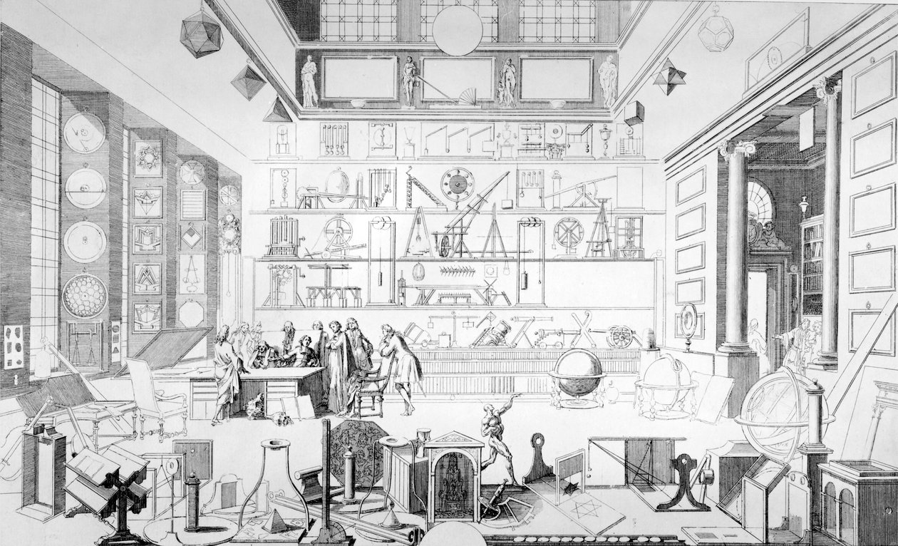 Gabinet geometryczny pana le Clerc, 1710-1712 autorstwa French School